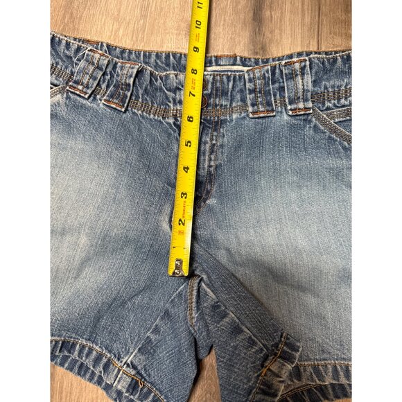 Old Navy Womens 10 Denim Mid-Rise Blue Jean Shorts With Elastic Waist & Pockets - Picture 3 of 9